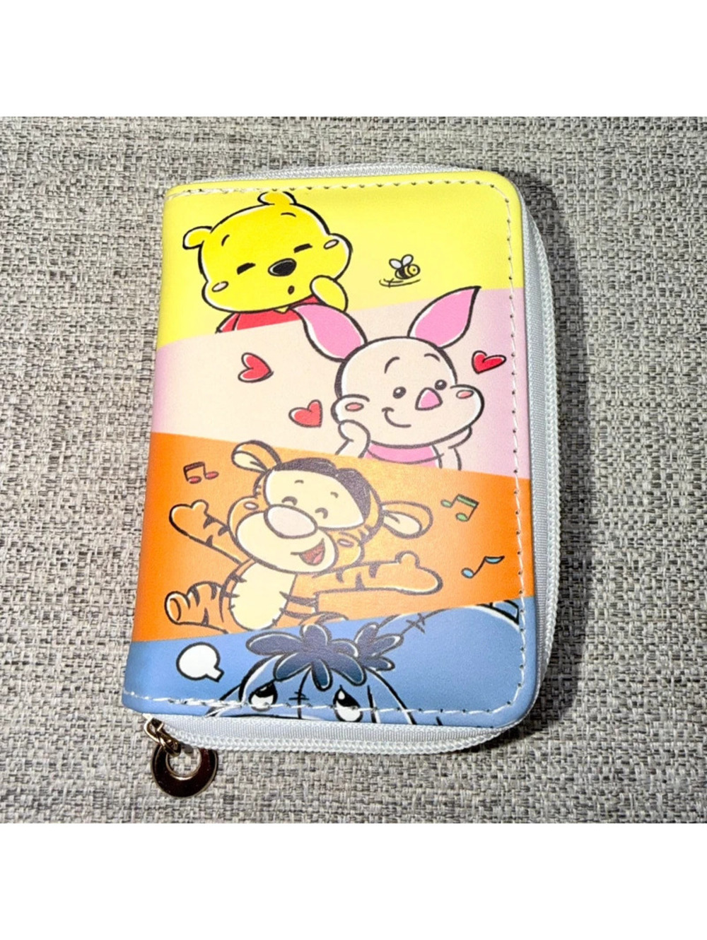 Disney Winnie the Pooh Friends Piglet Tigger Eeyore Zip Around Wallet